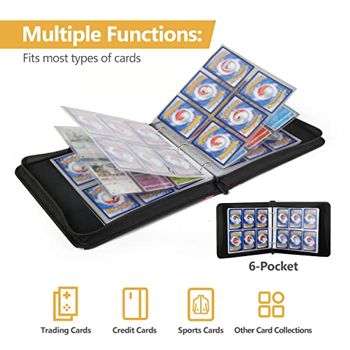 6 pocket card binder 60 Pockets Graded Binder, Toploading PSA Slab Holder Album, PU Leather Graded Card Storage Binder, Premium PSA Card Album with Sleeves (Black) : Toys & Games In additional to the acid 6-pocket Clear Plastic Binder Page