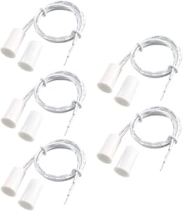 VictorsHome Magnetic Reed Switch RC-33 NO Recessed Wired Window Door Contact Sensor for Home Security and Burglar Alarm Systems 5 Pcs