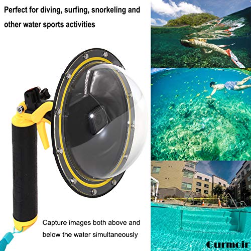 Gurmoir Telesin 6" Dome Lens Dome Port For Gopro Hero 7 Black/Hero 6/Hero 5/Hero (2018) Action Cameras Snorkeling Underwater Diving Dome with Waterproof Housing Case Trigger and Soft Rubber Floating - Thumbnail 4