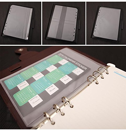 image for Chris-Wang A5 Size EVA Travel Ring Binder Planner Notebook Refills Fil