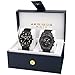 Akribos XXIV Men's AK885 Quartz Multifunction Strap and Bracelet Watch Set (Black)