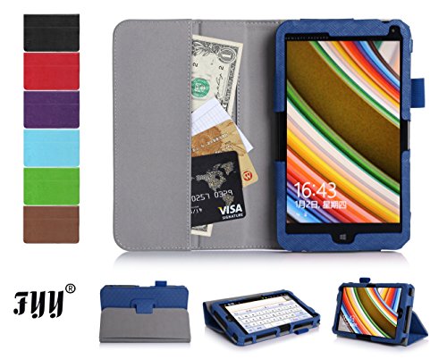 [Corner Protection] HP (Hewlett Packard) Stream 7 inch CaseCover, FYY Classic Slim Fit Folio PU Leather Case for HP (Hewlett Packard) Stream 7 inch Cyan