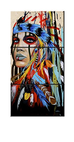 3 piece indiana women vertical wall art pictures painti…