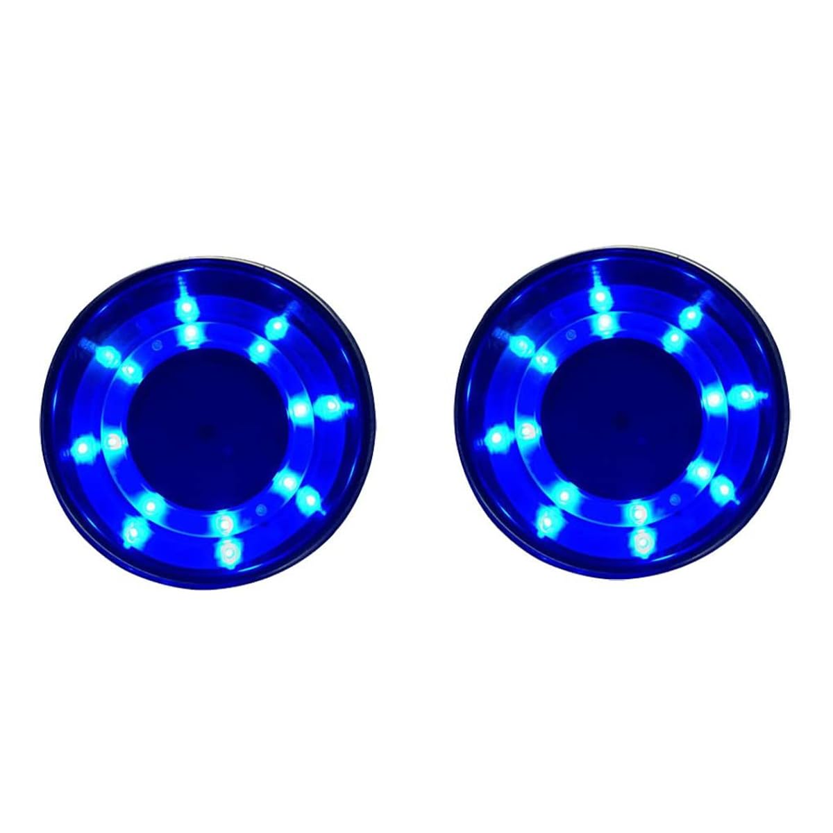 ZONADAH 2PCS 12V Blue LED Stainless Steel Cup Holders 304 Grade, Marine Boat RV Caravan Camper Yacht Motorhome Drink Holder with Built-in Light, Waterproof Car Cup Socket Insert, 110x88mm
