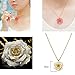 DEFAITH Real Rose Pendant Necklace 24K Gold Dipped, Best Gifts for her Wife Girlfriend Mother Women for Anniversary Valentine's Day Birthday