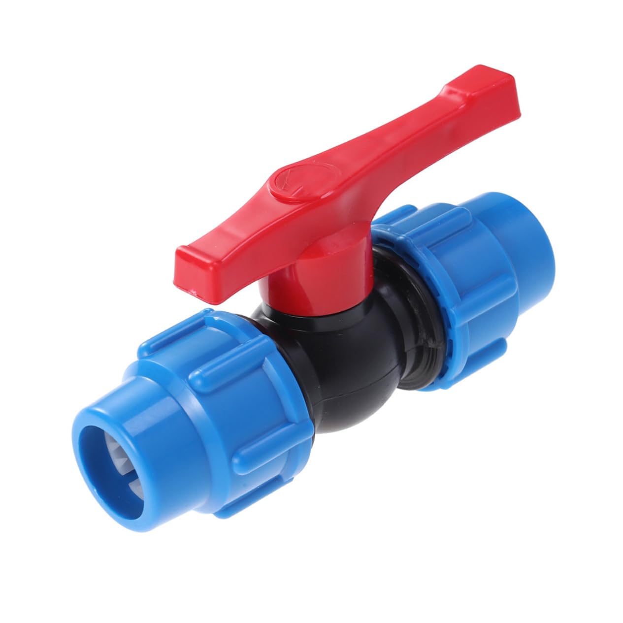 2 Piece 3/4 Inch Plastic Ball Valve Shut-Off Valve Ball Valve Water Valve Shut-Off Valve for Garden Aquarium Flow Plug Irrigation Hose Line (Blue)