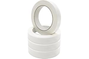 NIRVANY 220 Yards Freezer Tape, Writable Surface, Low Temperature Resistance, Easy Tear and Residue-Free Removal, Ideal for Food Containers and Refrigerators, Includes 4 Rolls, Each 0.79 Inch by 55 Yards