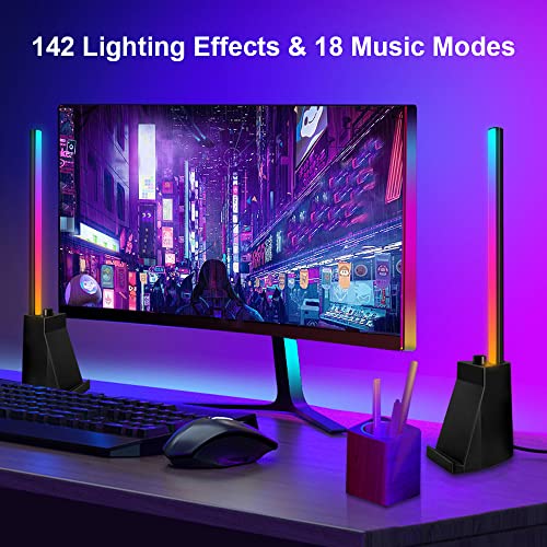 iLeefy Smart Led Light Bars,Smart RGB Table Lamp 142 Lighting Effects & 18 Music Modes and Music Sync Modes LED RGB Desk Lamp Ambiance Lights with Bluetooth APP Control for Party /Gaming/Room /TV/ PC