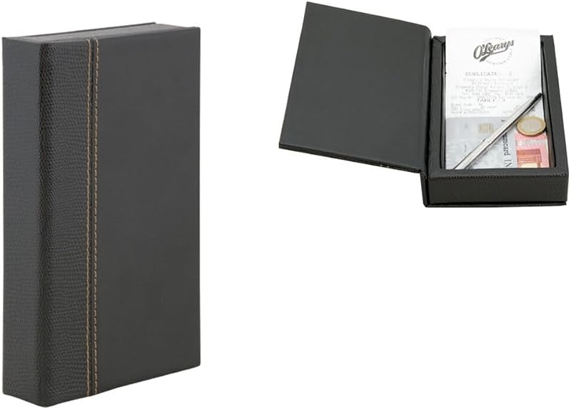 Securit MC-BPBOX-TR Trendy Bill Presenter Box PU Leather Easy Clean Dining