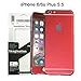 Brushed Metal Full Body Skin Sticker Aluminum Decal Wrap Cover for iPhone 6 Plus / 6s Plus (Red), Dustproof - Waterproof - Oilproof and Fingerprints Prevent