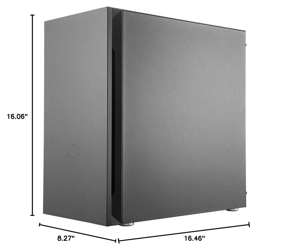 Cooler Master Silencio S400 mATX Tower W/Sound-Dampening Material, Sound-Dampened Steel Side Panel, Reversible Front Panel, SD Card Reader, and 2X 120mm PWM Silencio FP Fans