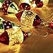 Valery Madelyn 7.2Ft Delightful Christmas glass ball garland with 10 Led lights in Red Green and Gold Color