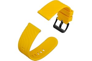 Anbeer Silicone Watch Band for Men and Women,18mm 20mm 22mm Quick Release Replacement Watch Strap,Stainless Steel Buckle