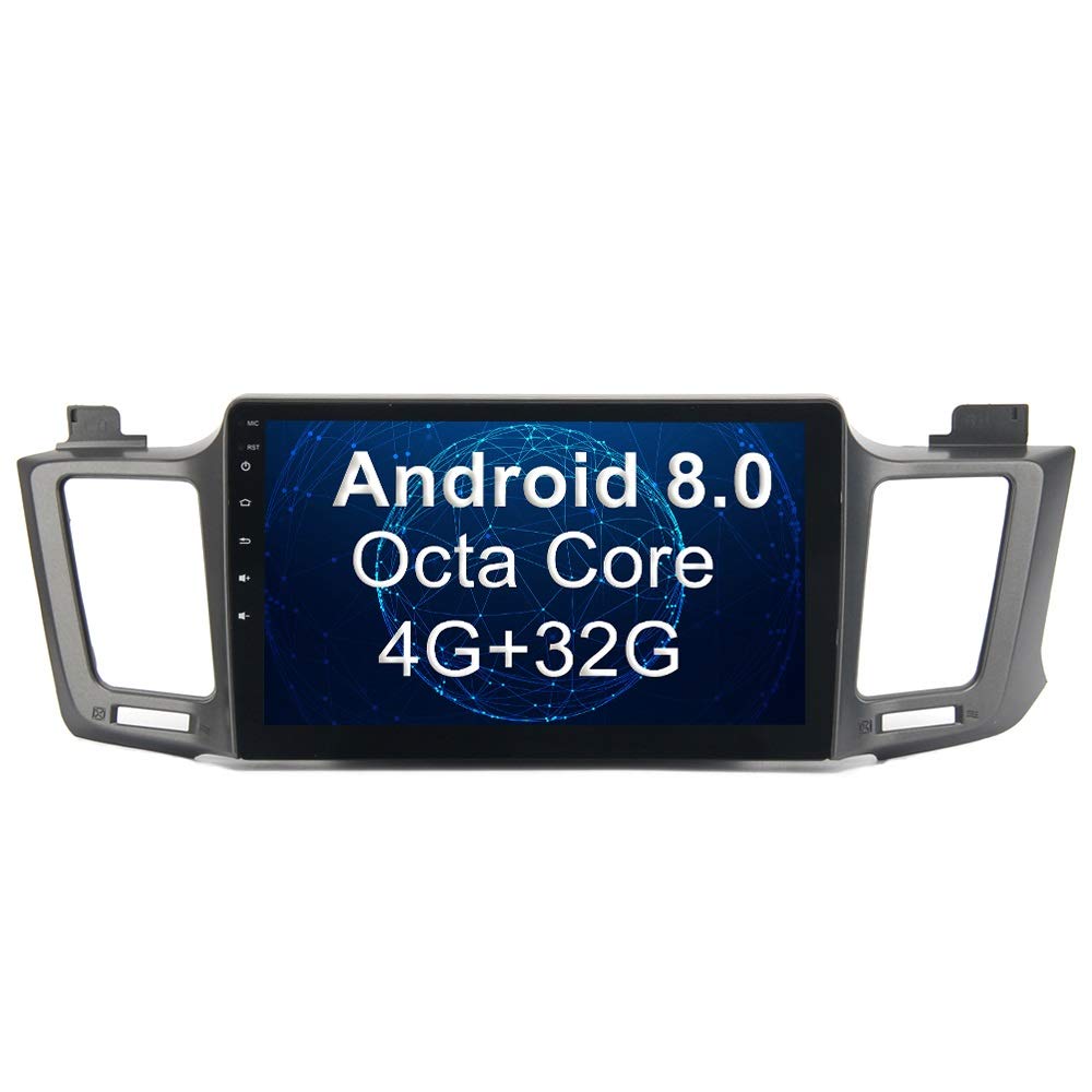 SYGAV Android 8.0 Car Stereo for 2014-2018 Toyota RAV4 Radio with GPS Navigation 10.2 Inch Touch Screen Head Unit