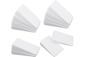 12pcs Furniture Leveling Shims, White PVC Table Wedges Stackable & Cuttable Furniture Levelers Toilet Shims for Wobbly Tables