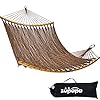 Zupapa Hammock with Spreader bar, Double Hammock Swing Bed for Indoor Outdoor Use 2 Person Portable, Cotton Rope Hammock… 51SslXSpsqL