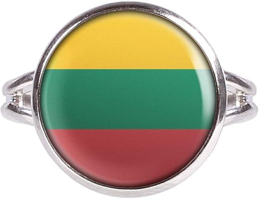 Mylery Ring Mit Motiv Litauen Lithuania Vilnius Flagge Silber 14mm Amazon De Schmuck