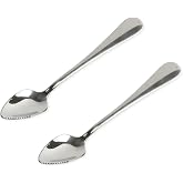 Chef Craft - Select Serrated Grapefruit Spoon, 6.5 Inches 2 Piece Set of Grapefruit Spoons with Serrated Edge, Stainless Steel, Dishwasher-Safe