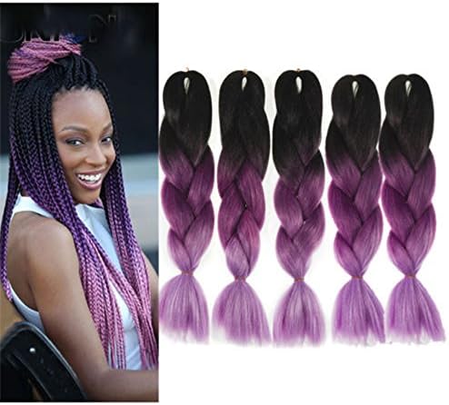 Wigsforyou Jumbo Braid Hair 5pcs/set Synthetic Expressions Hair Extensions Ombre Color Braiding Hair Extensions (13#)