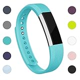 iGK Replacement Bands Compatible for Fitbit Alta and Fitbit Alta HR, Newest Adjustable Sport Strap Smartwatch Fitness Wristbands with Metal Clasp Teal Small