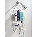 iDesign Raphael Metal Wire Hanging Shower Caddy, Extra Wide Space for Shampoo, Conditioner, and Soap with Hooks for Razors, Towels, and More, 9.5