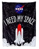 Calhoun NASA I Need My Space Rocket Plush Throw