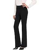 SEVEGO Women's Bootcut Dress Pants 29"/31"/33"/35" Inseam, High Waist Stretch Work Pants with Pockets