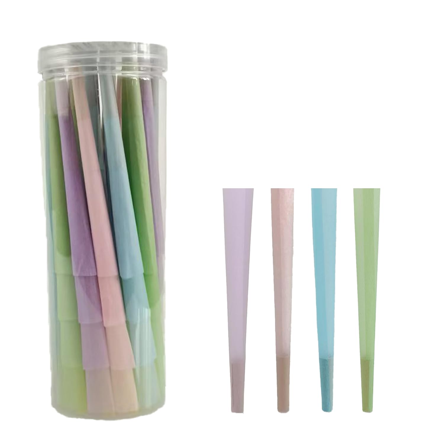 Photo 1 of Cones Paper Straws 100 Pack Paper straws made of natural and environmentally friendly materials (Colorful)