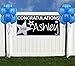 Class of 2023 Graduation Banner Silver Glitter Star