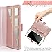 LOHASIC iPhone 7 Plus Wallet Case with Detachable Slim Case, [3 Card Slots] 2 in 1 [Magnetic Folio Flip] Hands-Free Kickstands Pouch Cover Compatible with iPhone 7 Plus - [Rose Gold,5.5”]