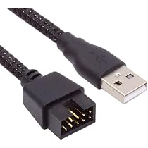 BSHTU Dual USB 3.0 Type A to 20 Pin Header Cable Super Speed 5Gbp