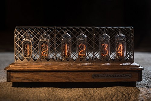 "Titan" Oak with mesh Nixie Clock