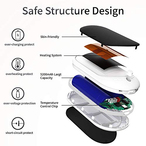 sherry USB Hand Warmer 3 in 1 Electric Hand Warmer, 5200mAh rechargeable hand warmers USB Beverage Warmers Portable Heater Black - Thumbnail 2