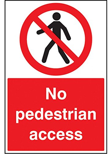 Caledonia Signs 58819 No Pedestrian Access Floor Graphic Label, 400 mm x 600 mm