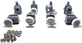 Linwnil 8pcs Shower Door Rollers Runners Wheels Pulleys for 20-27mm Cabinets view 3