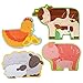 Petit Collage Beginner Puzzle for Kids, Farm Babies – Includes 4 Mini Puzzles (3-5 Pieces Each) – Cute Animal Puzzles for Ages 2+ – Makes a Great Gift Idea