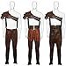 Partyever Kratos Cosplay Costume Armor Costume Battle Outfit Halloween Mens Party Cosplay Suits (XXX-Large) Brown