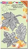 STAMPENDOUS Cling Rubber Pen Pattern Leaves Stamp Set