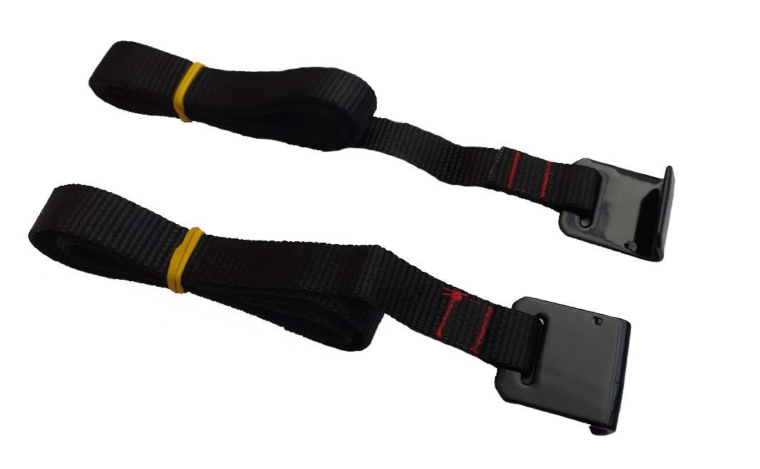 Peruzzo 400 Straps with Hook, 100 cm, Set of 2, Black