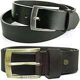 Alpine Swiss Men's Casual Jean Belt 35MM Genuine Dakota Leather