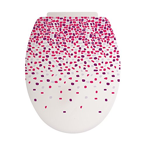 MSV WC seat with plastic hinges Brest pink