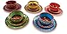 Cactus Canyon Ceramics Spanish Terracotta 5-Piece Small Tapa Plate Set, Multicolor