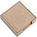 HappyDavid Champagne Gold Leather Square Placemats Cup Mat Set of 6 with Coaster Holder for Fine Wine Beer or Any Beverage Use on Bars or Fine Furniture in Your Kitchen(gold square)