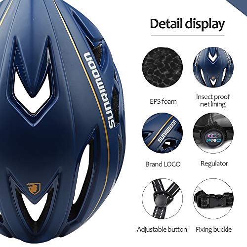 SUNRIMOON Road Bike Helmet with Double Shell Design/AntiTheft Design