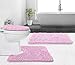GORILLA GRIP Bathroom Rug Sets, Soft Chenille 2 Piece Area Rugs Set, Toilet Base Mat and 30x20 Carpet, Absorbent Microfiber Washable Mats Dry Quickly, Home Décor and Bath Room Accessories, Lt Pink