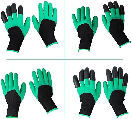 SULIT Garden Genie Gloves with Claws, Easy to Dig and Plant as Seen on TV - 2 Pairs