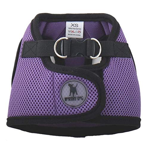 The Worthy Dog 21858-4134TINY Printed Sidekick Pet Harness, Purple, Tiny