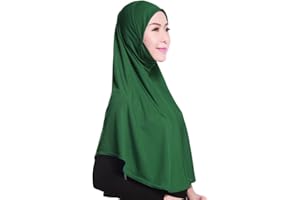 Daxin Muslim Hijab Amira Islamic Solid Soft Scarf Long Hejab Head Shawls