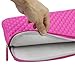 Evecase Dual Layer Sleeve Pouch Case for 13.3 inch Laptop/chromebook/Ultrabook and More - Hot Pink