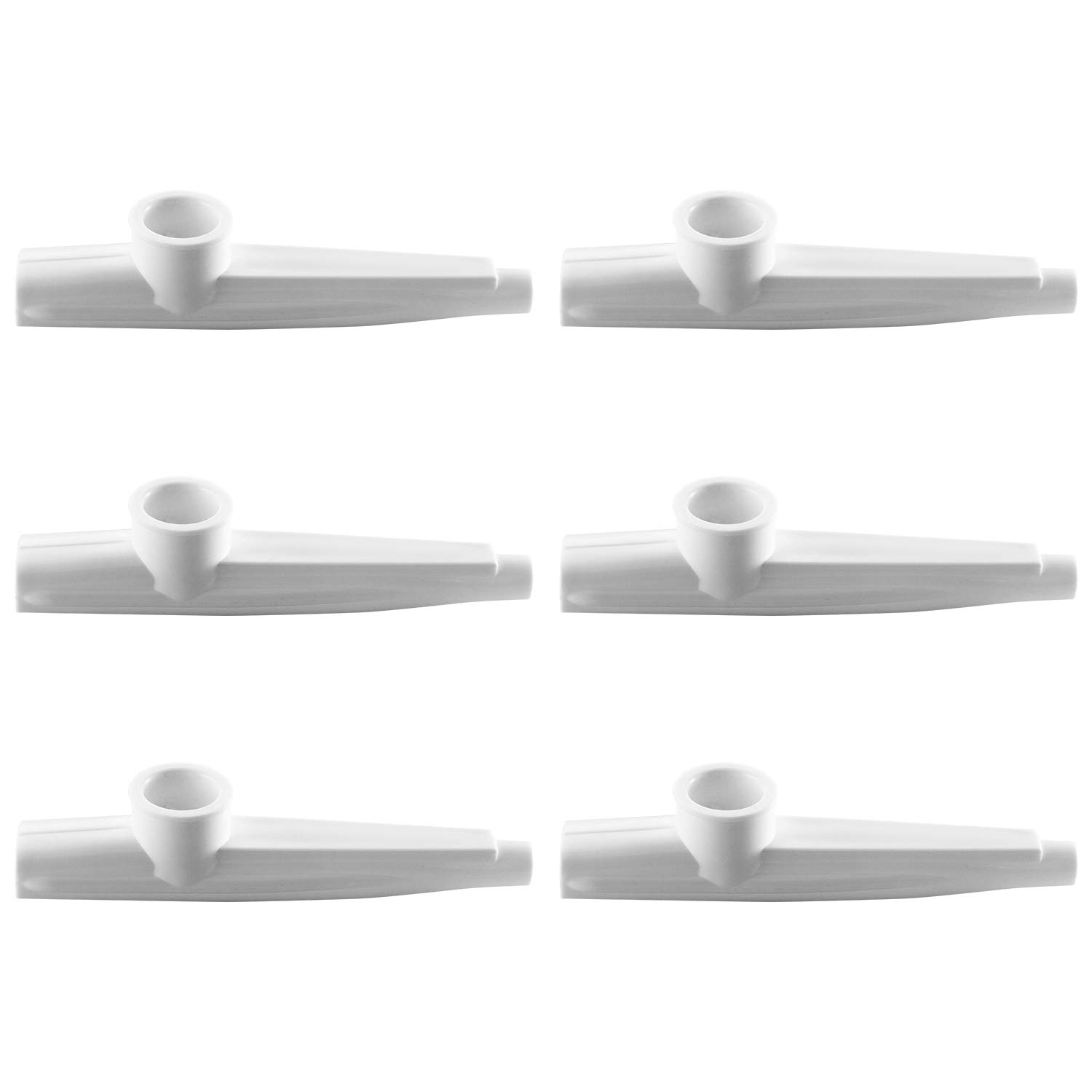 TIGER KAZ7WH-6 Plastic Kazoo Instrument White Pack of 6
